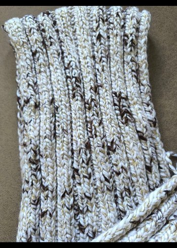 Bej Örgü Kadın Şal - Görsel 2