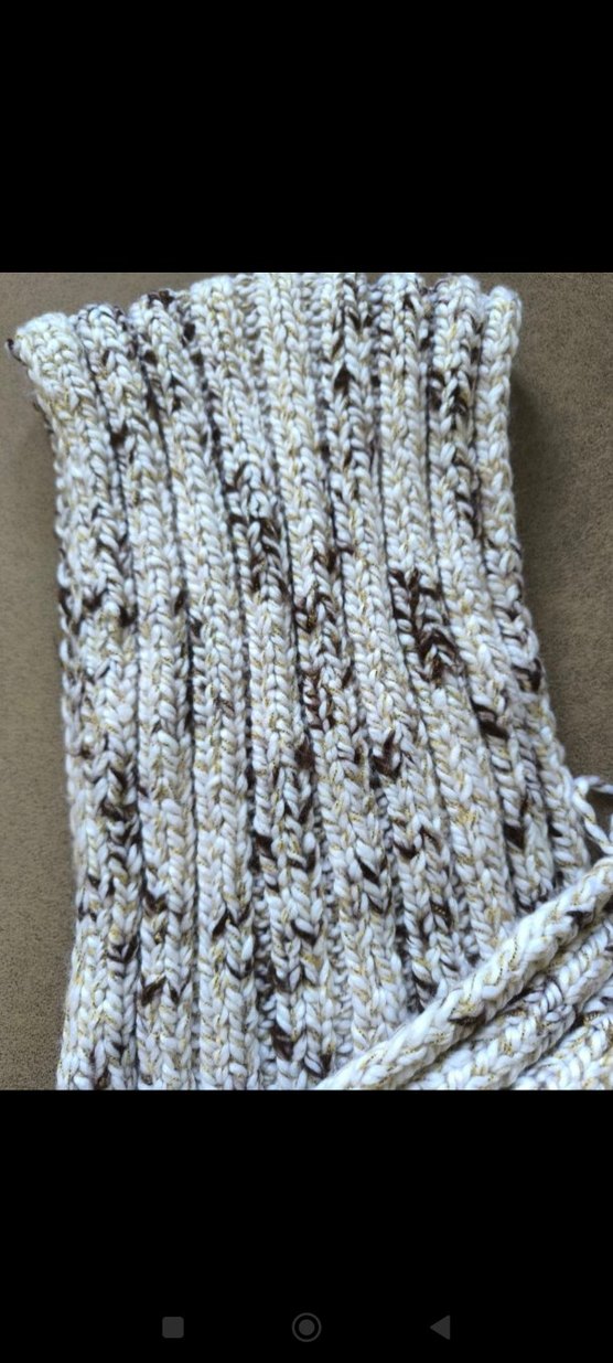 Bej Örgü Kadın Şal - Görsel 2