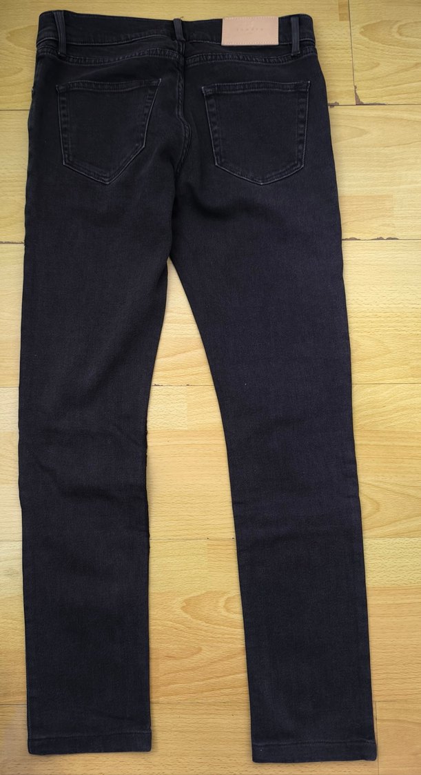 Siyah unisex Regular Fit Denim Jean - Görsel 2