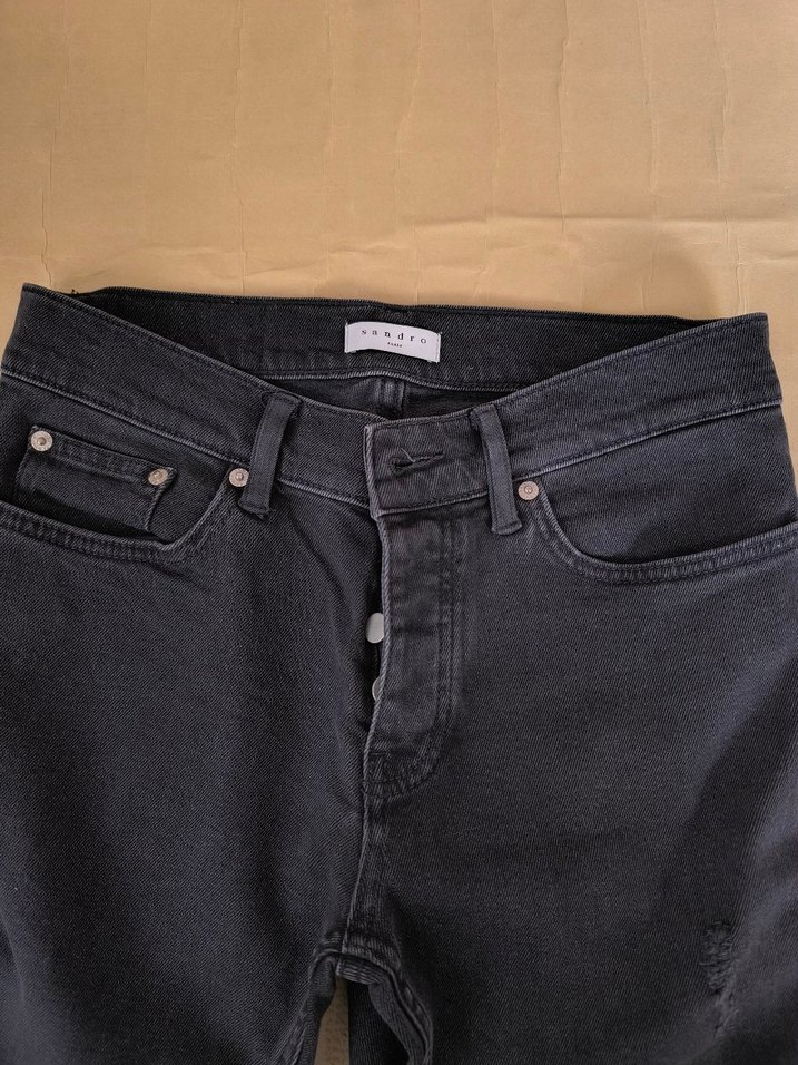 Siyah unisex Regular Fit Denim Jean - Görsel 4