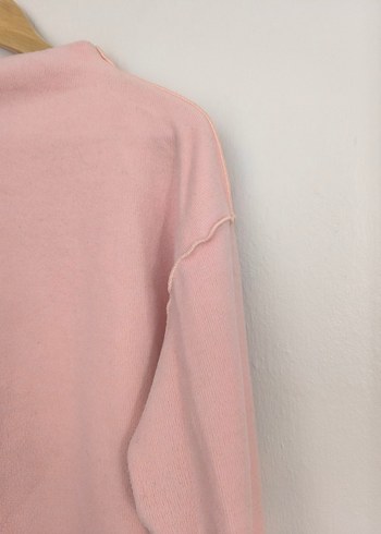 Pembe Yumuşak Dokulu Kadın kazak - Görsel 2