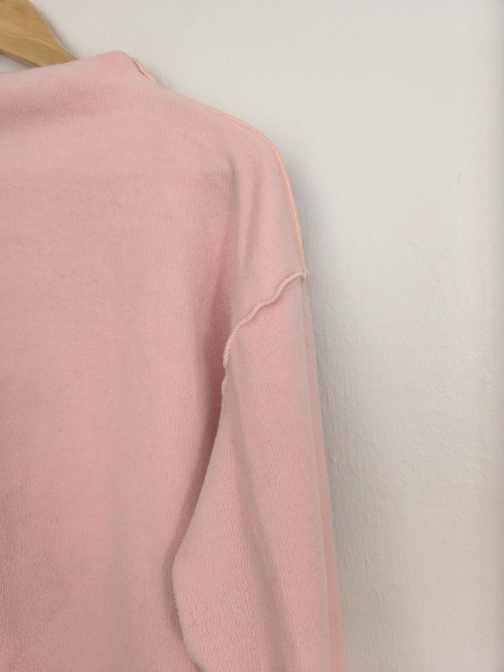 Pembe Yumuşak Dokulu Kadın kazak - Görsel 2