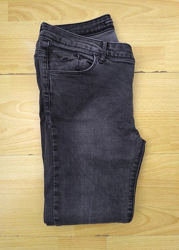 Gri Kadın Midi Boy Dar Kesim Denim Jean Collezione likralı - Görsel 3