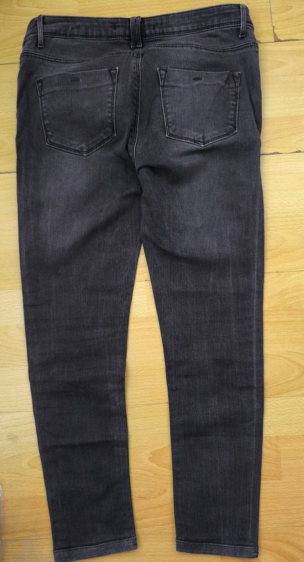 Gri Kadın Midi Boy Dar Kesim Denim Jean Collezione  likralı - Görsel 2