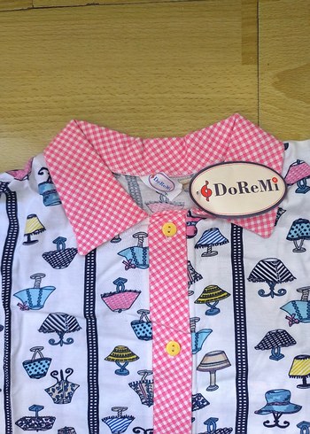 40 Beden Doremi Pembe Desenli Uzun Kollu Pijama