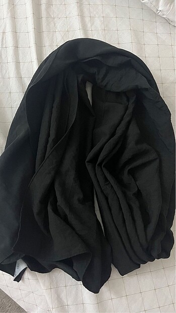 Kadın Siyah Pamuklu Eşarp Şal
