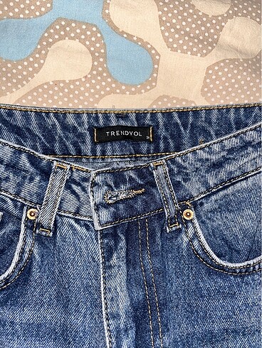 xs Beden Mavi yüksek bel straight jean