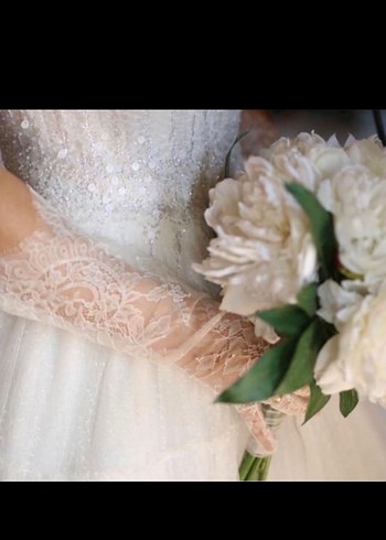 Vakko Kadın Beyaz Dantel Vintage Eldiven - Görsel 2