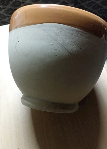 Parlak Bej Seramik Vazo - Görsel 2