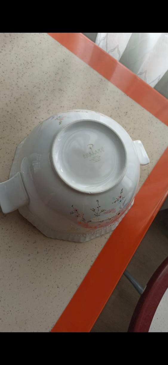 Beyaz Pastel Desenli Porselen Tencere - Görsel 3