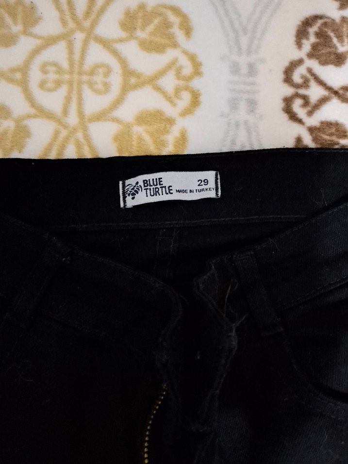 Siyah Kadın Pamuklu Pantolon - Görsel 2