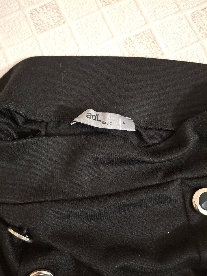 Düğmeli Siyah Midi Goth Kadın Mini Etek - Görsel 2