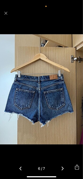 xs Beden lacivert Renk Bershka kot şort