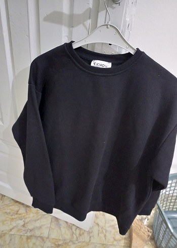 Siyah Kadın Sweatshirt - Görsel 2