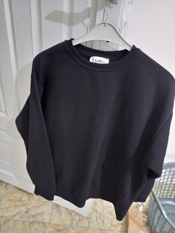 Siyah Kadın Sweatshirt - Görsel 2