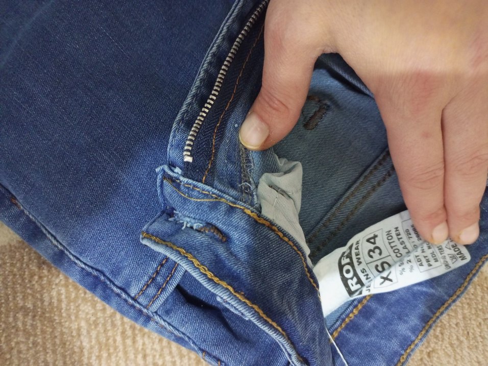 Kadın Mavi Kemerli Denim Jean - Görsel 2