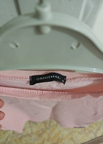 Pembe Mini Keten Kadın Sweatshirt - Görsel 2