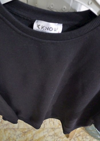 Siyah Basic Kadın Sweatshirt - Görsel 2