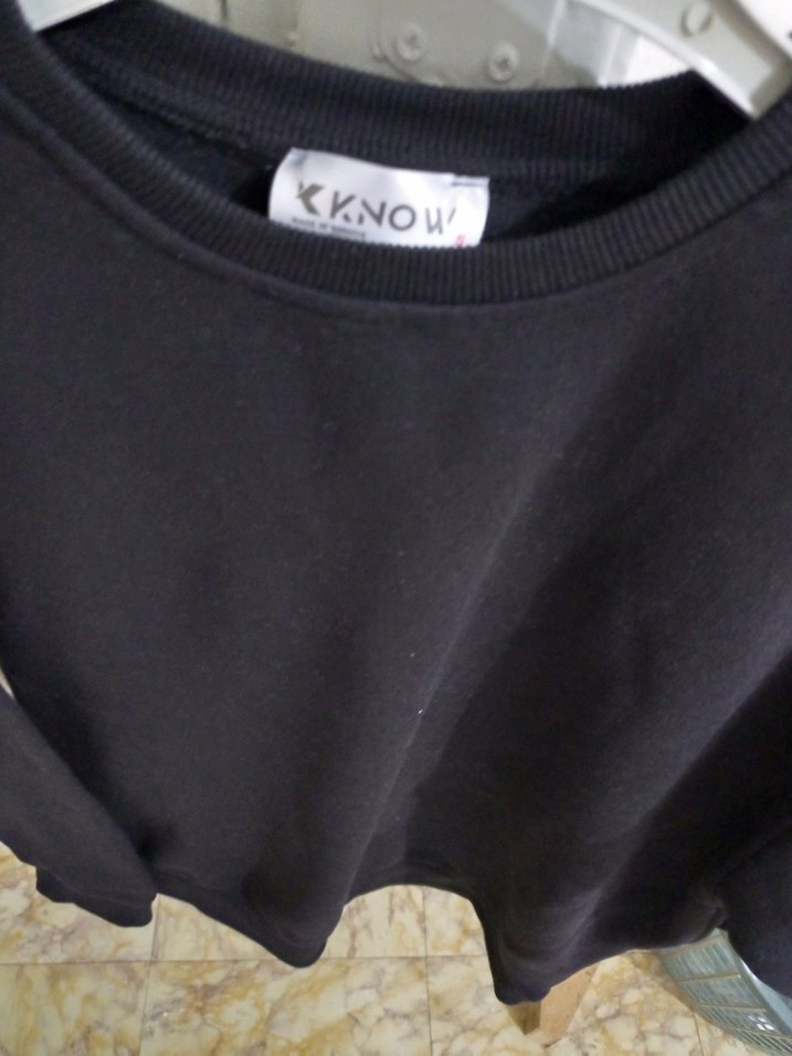 Siyah Basic Kadın Sweatshirt - Görsel 2