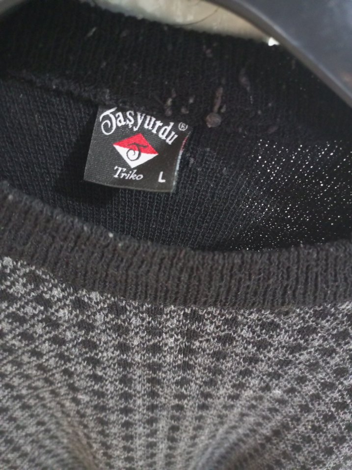 Gri Örgü Erkek Uzun Kollu Kazak - Görsel 2