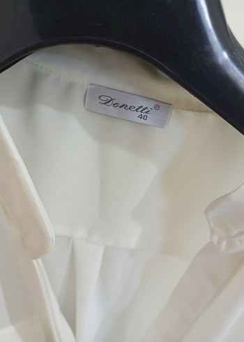 Beyaz Pamuklu Düğmeli gömlek - Görsel 2