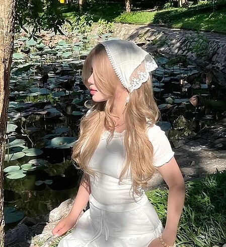 coquetta dantelli üçgen bandana