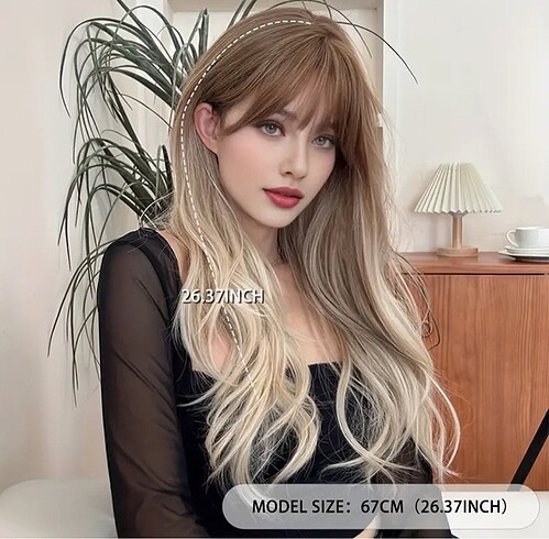 Diğer Sarı Dalgalı Gerçekçi Peruk