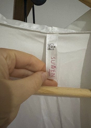 Suwen bridal sabahlik Beyaz Midi Bohem Kadın Sabahlık - Görsel 2