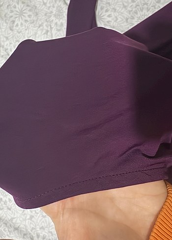 Kadın Mor Uzun Kollu davet Elbisesi - Görsel 6