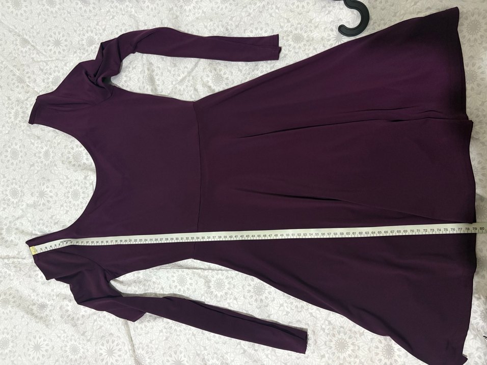 Kadın Mor  Uzun Kollu davet Elbisesi - Görsel 3