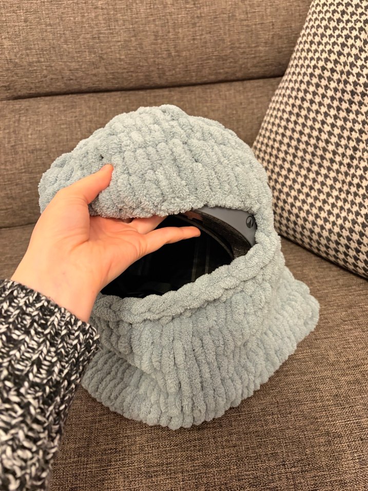 Kayak Kaski
 kılıfı örgü pembe gri bere - Görsel 4