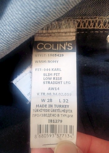 29 Beden mavi Renk Düğmeli Mavi Denim Jean