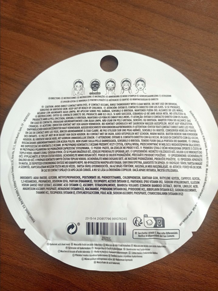 Bej Parlak Hyaluronik Asitli Yüz Maskesi - Görsel 2