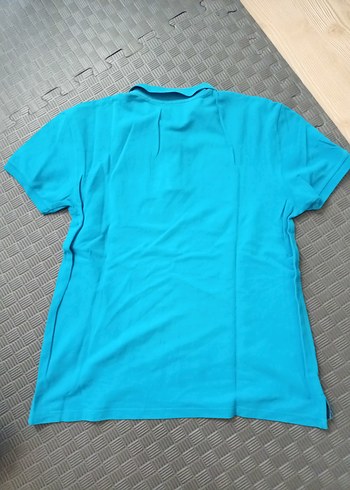 xl Beden Mavi Düğmeli Erkek Polo Tişört