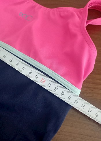 7 Yaş Beden pembe Renk Kız Çocuk Pembe Lacivert Spor Mayo
