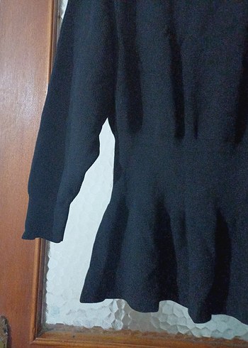 Siyah Örgü Uzun Kollu Kadın Kazak - Görsel 5