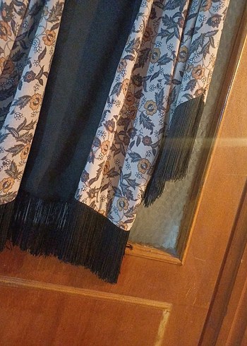 Bohem Gri Uzun Kimono Püsküllü - Görsel 4