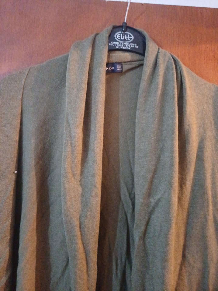 Kadın Salaş Midi Keten Hırka - Görsel 2