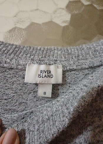 Gri Uzun Kollu Triko Kadın Kazak - Görsel 3