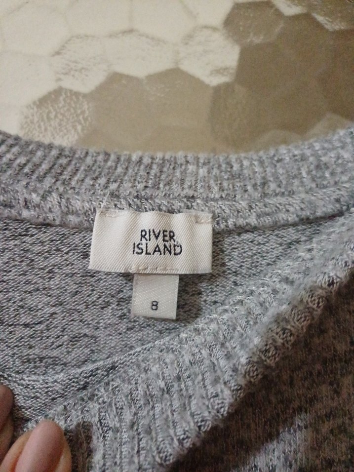 Gri Uzun Kollu Triko Kadın Kazak - Görsel 3