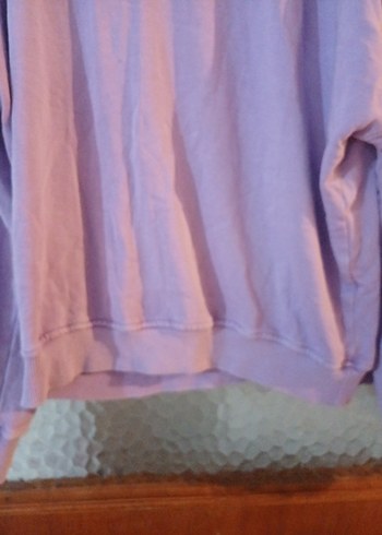 Mor Oversize Kadın Sweatshirt - Görsel 3