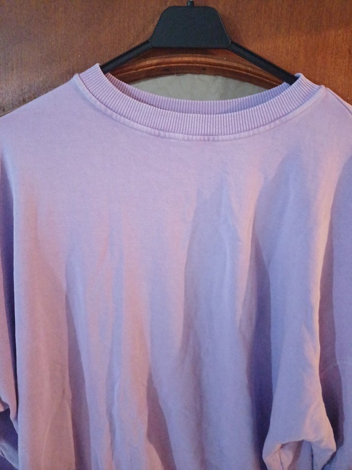 Mor Oversize Kadın Sweatshirt - Görsel 4