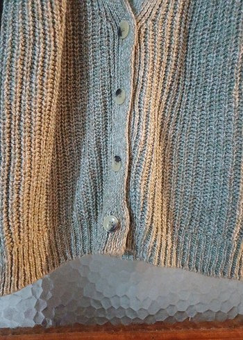 Gri Triko Kadın Hırka Midi Boy - Görsel 6