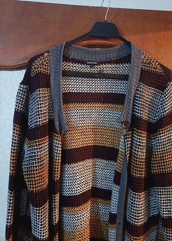 Kadın Örgü Midi Hırka - Rahat Kesim, Uzun Kollu - Görsel 2