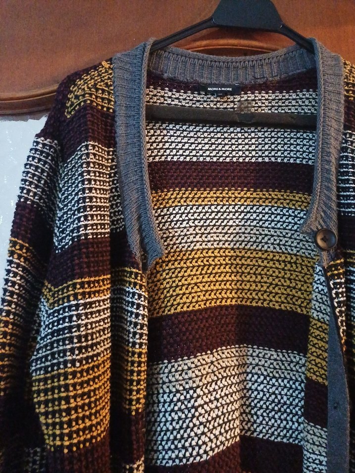 Kadın Örgü Midi Hırka - Rahat Kesim, Uzun Kollu - Görsel 5