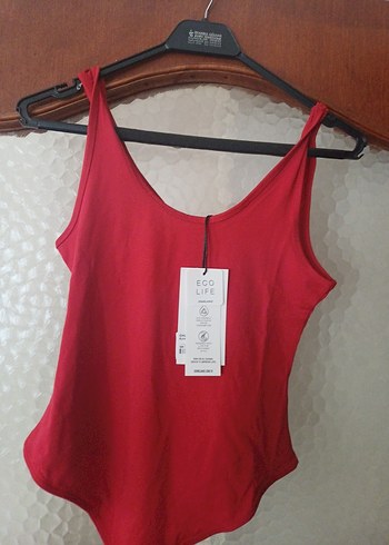 Kırmızı Midi Kadın Mayo - Görsel 2