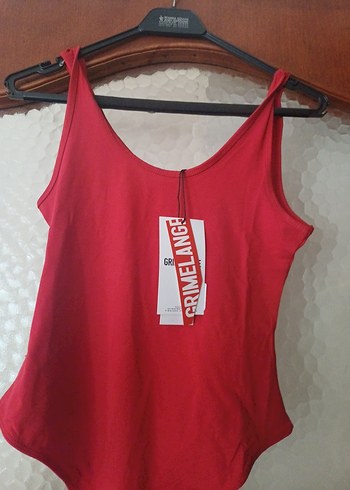 Kırmızı Midi Kadın Mayo - Görsel 3