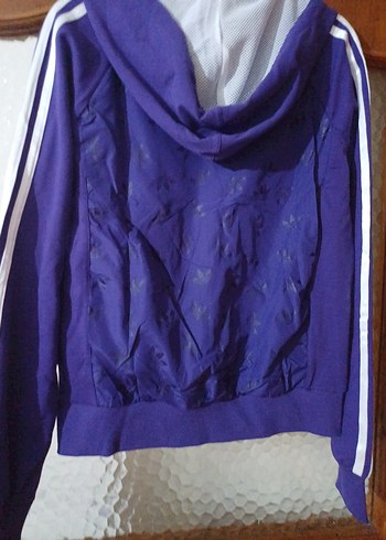 Kadın Kapüşonlu Mavi Spor Ceket - Görsel 8