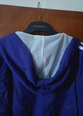 Kadın Kapüşonlu Mavi Spor Ceket - Görsel 7