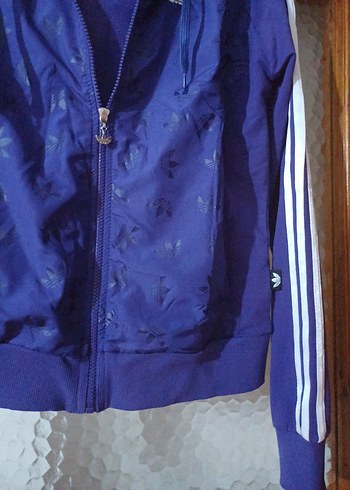 Kadın Kapüşonlu Mavi Spor Ceket - Görsel 4